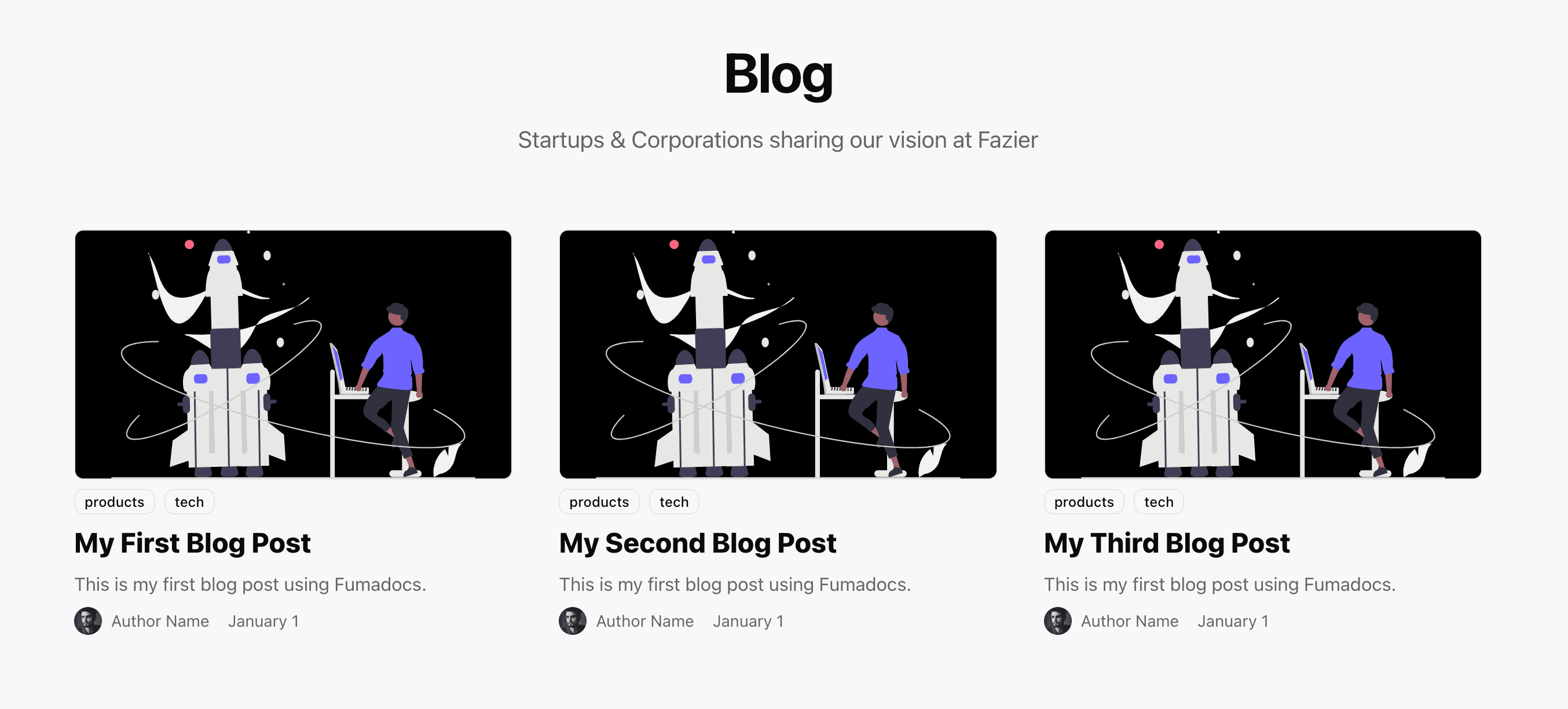 Blog Grid component