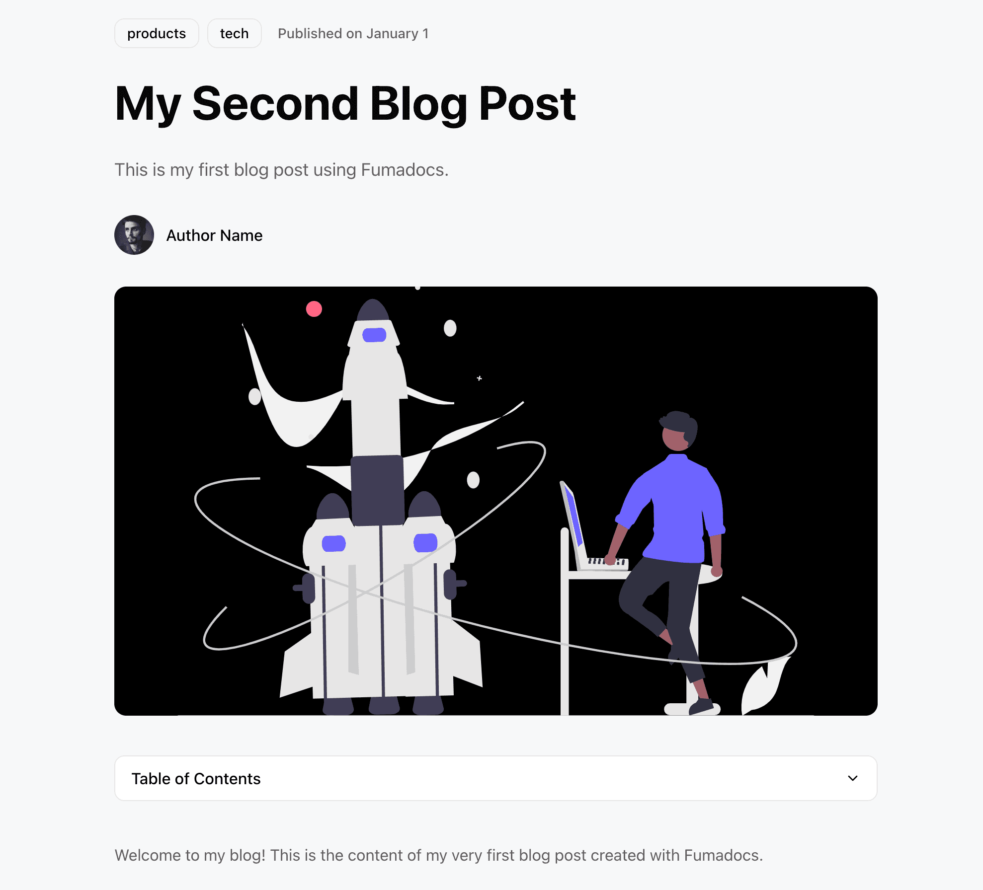 Blog Post component