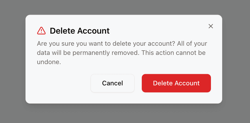 Confirmation Modal