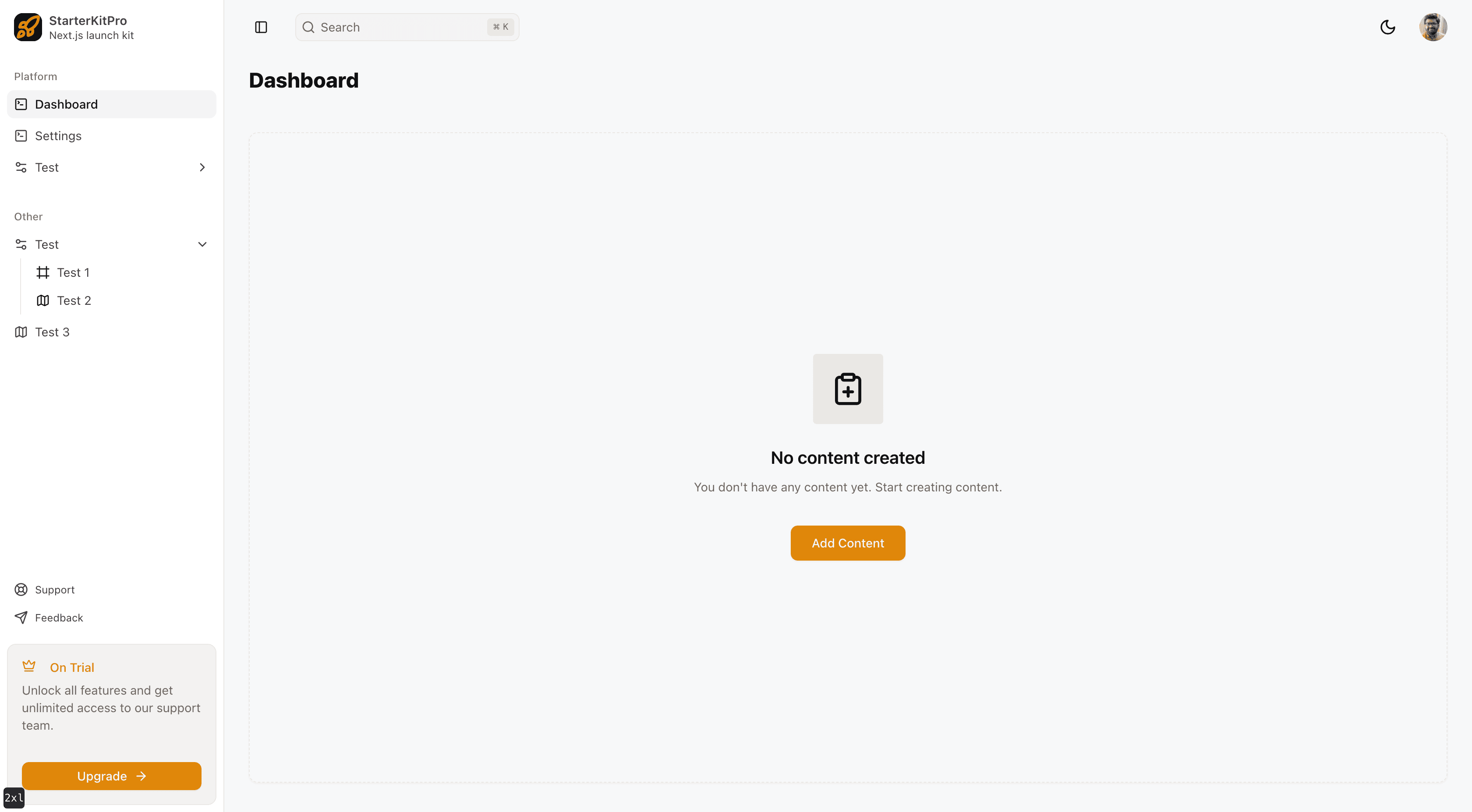 Dashboard Layout - Overview